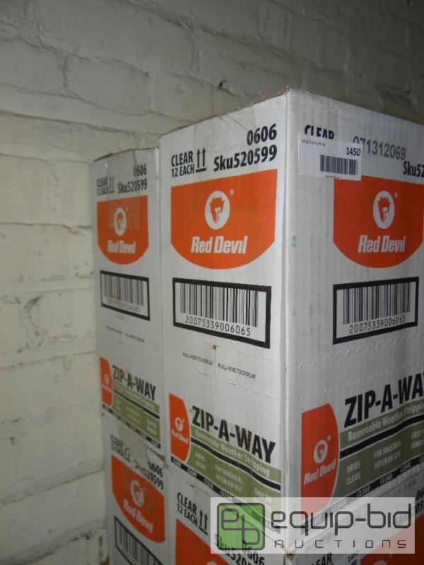 lot 1450 image: LOT OF 2 CASES OF RED DEVIL ZIP AWAY, REMOVAB...