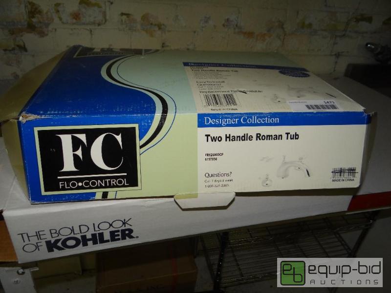 lot 1471 image: New in box. 2 handle roman tub faucet set....