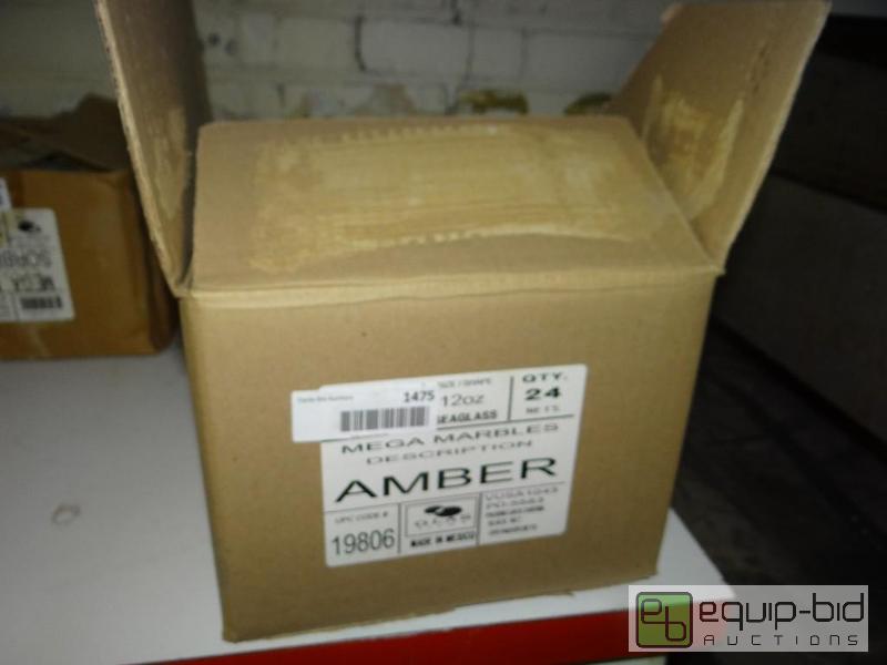 lot 1475 image: Case of 24 bags of Amber sea glass..  Retail ...