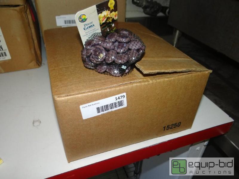 lot 1479 image: Case of 24 bags of Electric Lilac decor gems....