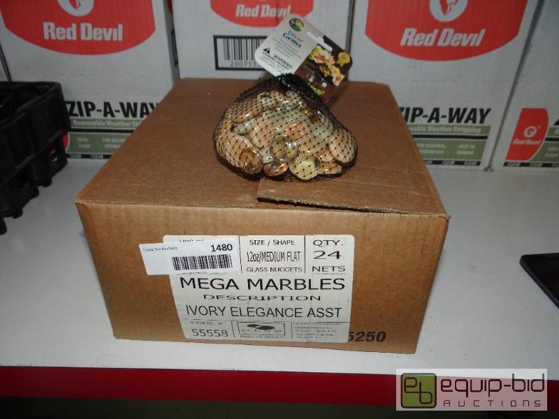 lot 1480 image: Case of 24 bags of Ivory Elegance decor gems....
