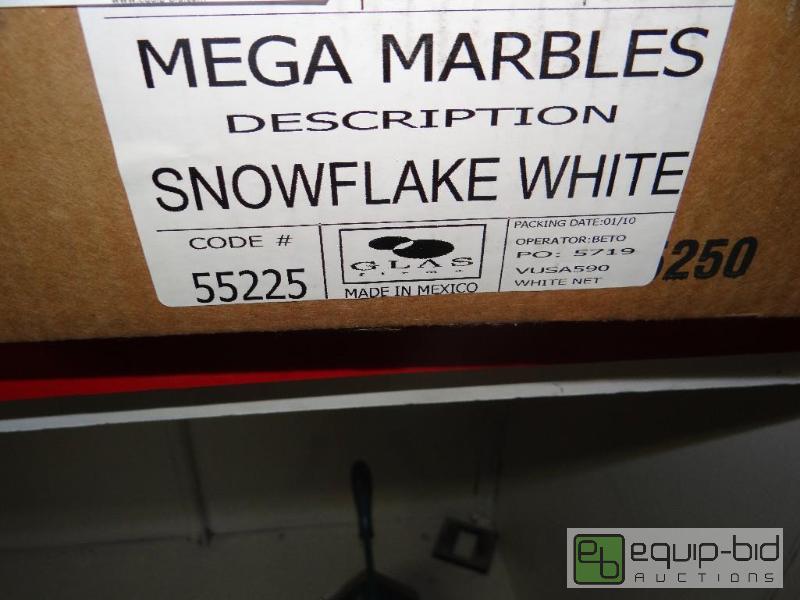 lot 1482 image: Case of 24 bags of Snowflake White decor gems...
