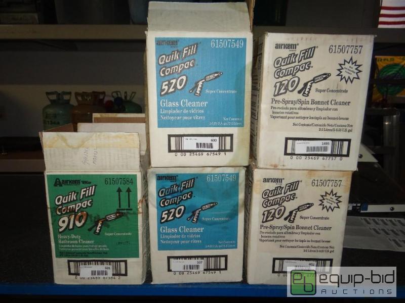 lot 1495 image: Lot of 12 cases of quick fill cleaners. 2 per...