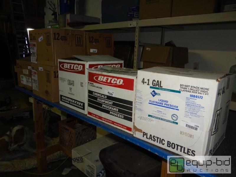 lot 1496 image: Lot of 8 large cases of various cleaners....