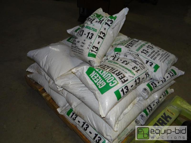 lot 1501 image: Pallet of 19 bags of 13-13-13 fertilizer.  Ea...