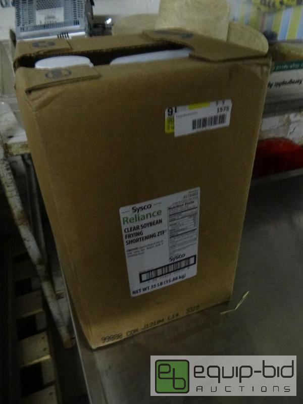 lot 1575 image: 35 lb unopened jug of Sysco Reliance clear so...