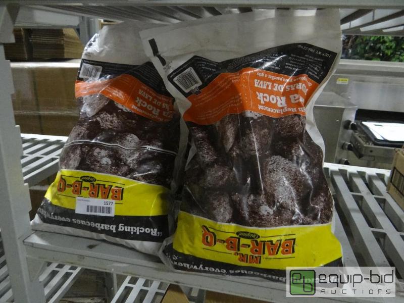 lot 1577 image: Lot of 7 new bags of Mr. Bar-B-Q lava rock.  ...