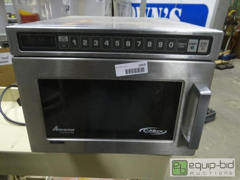 lot 1810 image: Amana commercial stainless steel 1800 watt mi...