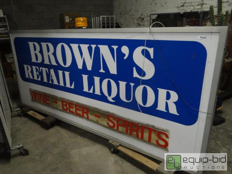 lot 1837 image: Commercial lighted sign.  115 volt and works....