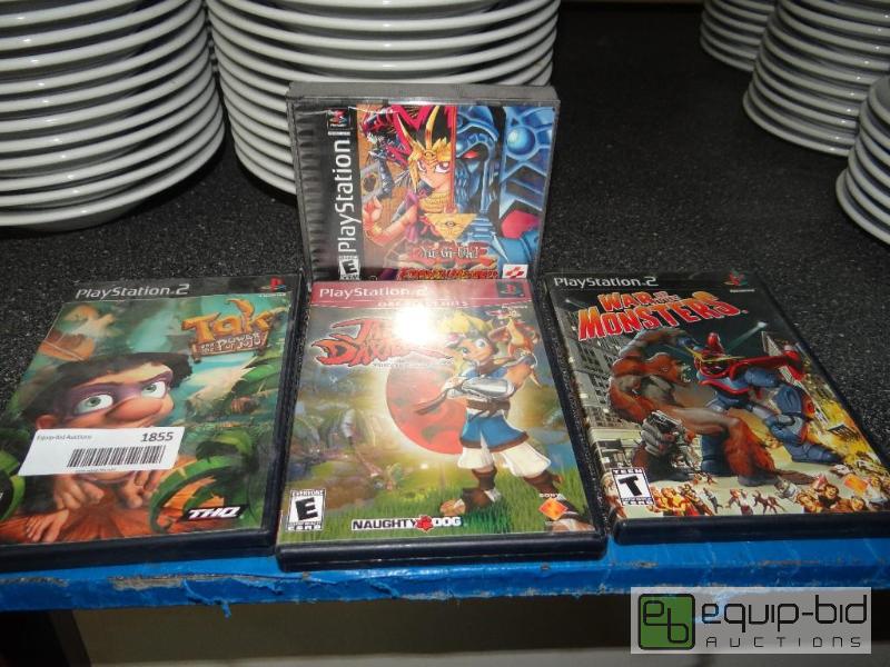 lot 1855 image: Lot of 3 playstation 2 games and 1 regular pl...