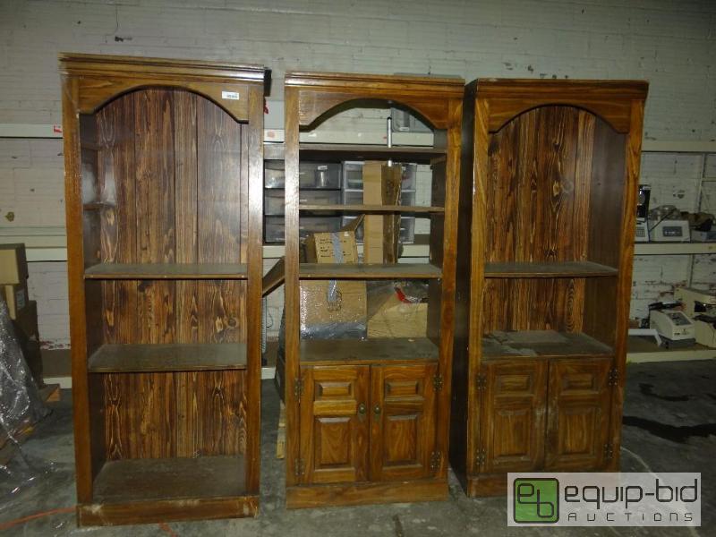 lot 1861 image: Lot of 3 book shelves....