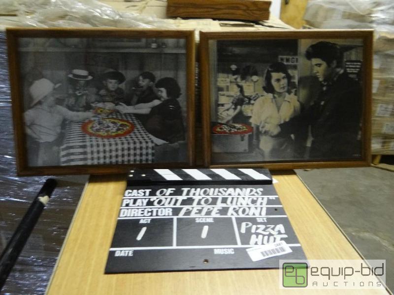 lot 1887 image: Pizza Hut framed memorabilia.&nbsp  These us...