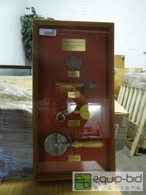 lot 1888 image: Pizza Hut framed memorabilia.  These used to ...