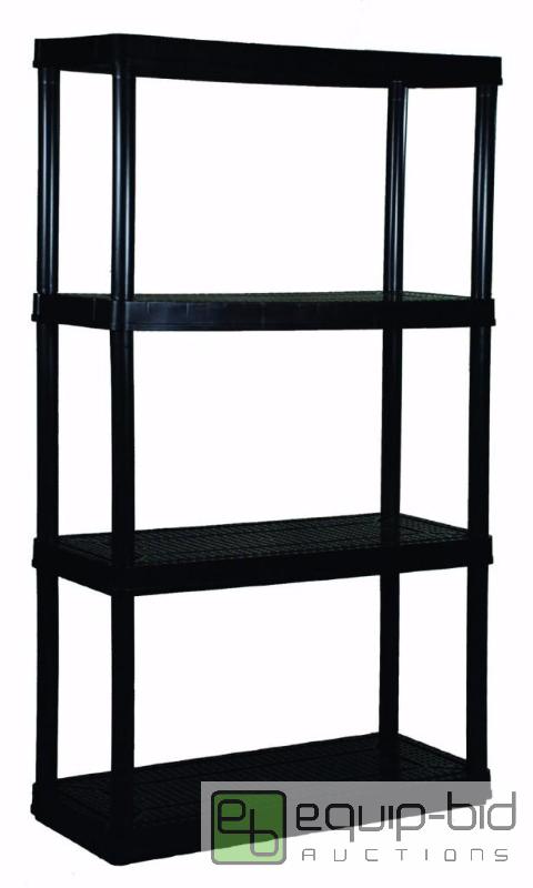 lot 7857 image: MaxIt Adjustable 4-Shelf Medium Duty Shelvin...