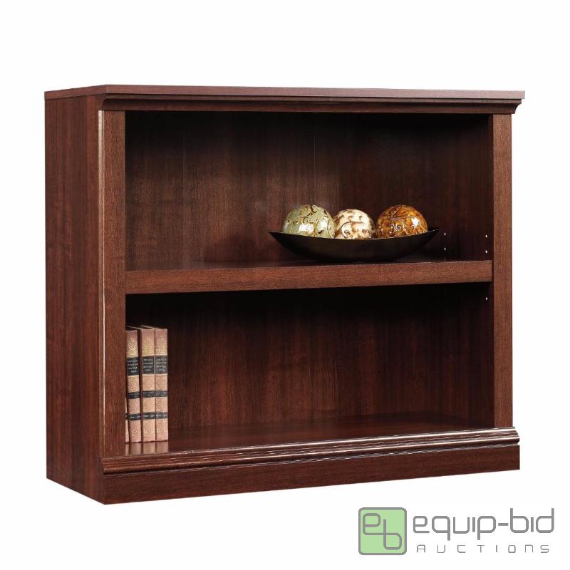 lot 7864 image: Sauder 2-Shelf Bookcase, Select Cherry Finis...