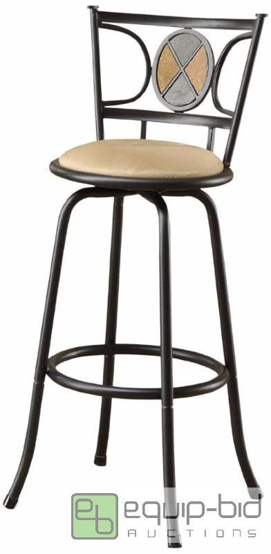 lot 7875 image: Poundex Rector Swivel Barstool with 24-Inch ...