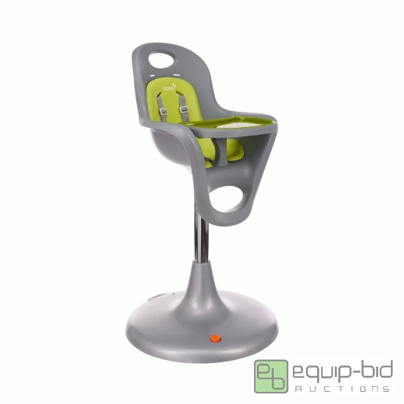lot 7914 image: Boon Flair Pedestal High Chair,Gray-Green...