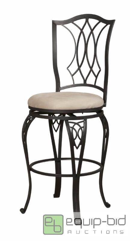 lot 7939 image: Powell Big and Tall Diamond Top Bar Stool...