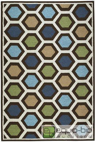 lot 8030 image: Corbel Rug 8 Round. Sea. $469    This rug i...