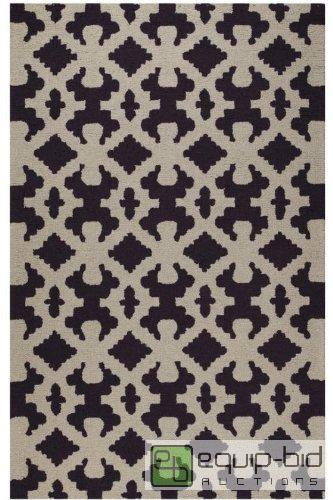 lot 8031 image: BOWTIE RUG 8 ROUND. GRAND GRAPE. Handtufted...
