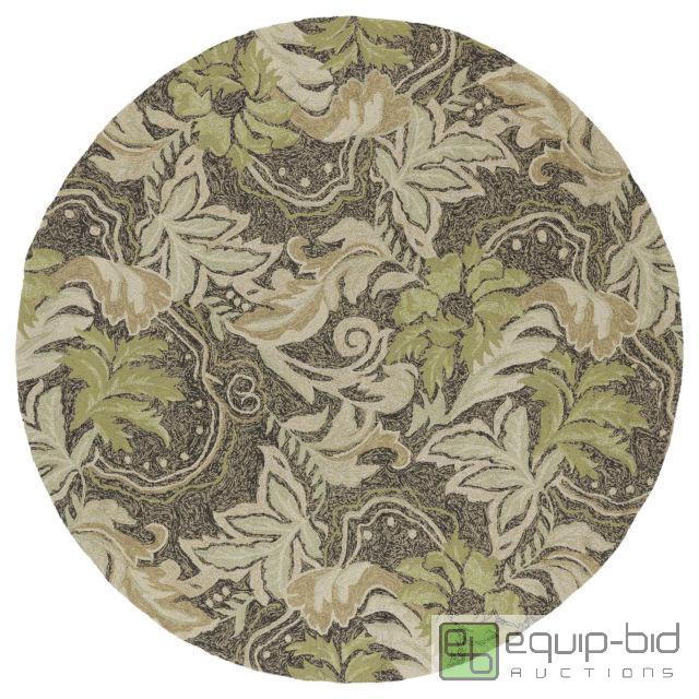 lot 8036 image: AMBERLEY RUG 79&quot ROUND. Natural Green....