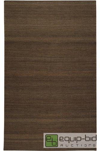 lot 8039 image: FLAX RUG 8X11. BROWN. HAND WOVEN 100% JUTE...