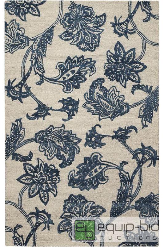lot 8045 image: NAOMI RUG 8 ROUND. IVORY. 90% WOOL PILE10%...