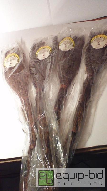 lot 8750 image: (4) each Cinnamon Decorative Brooms     3 f...