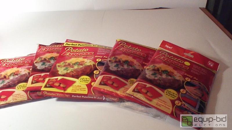 lot 8755 image: (5) each Potato&nbspExpress Microwave Pota...