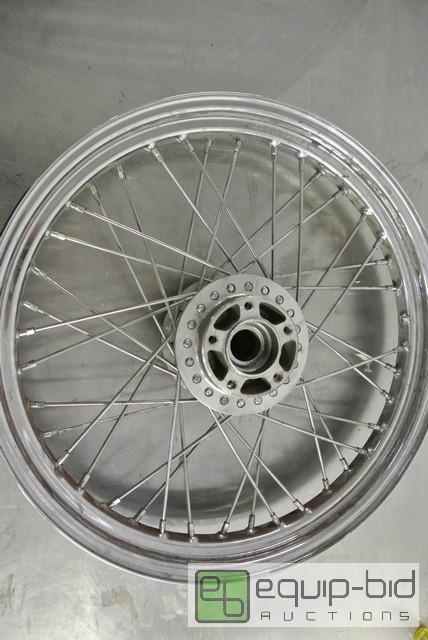 lot 133 image: Chrome Spoke Front Motorcycle Wheel   19x2.5A...