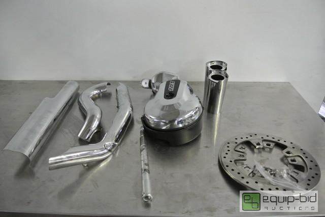 lot 162 image: Box of Assorted Harley Davidson Parts Chrome ...
