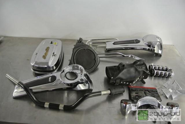 lot 165 image: Box of Assorted Harley Davidson Parts See Lot...