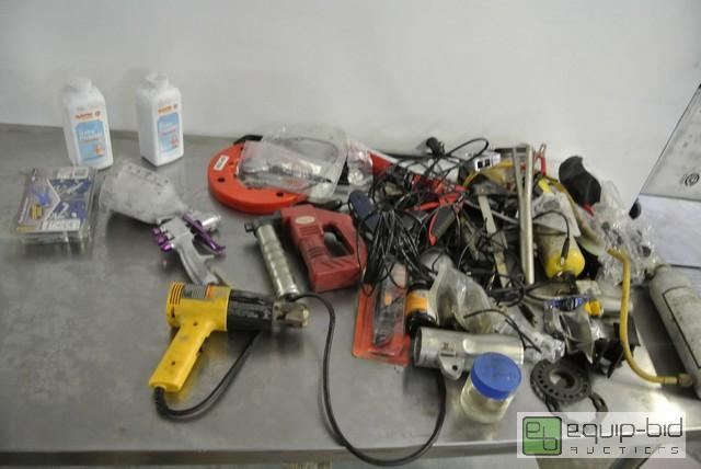 lot 243 image: Lot of Misc. Parts and Tools Heat Gun Matco E...