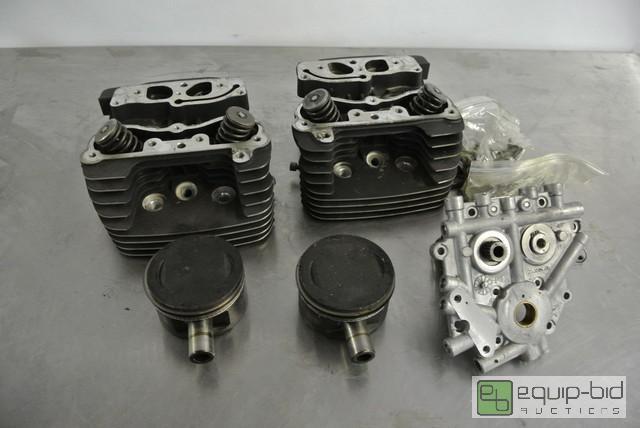 lot 253 image: Pair of Harley Davidson Heads with Pistons an...