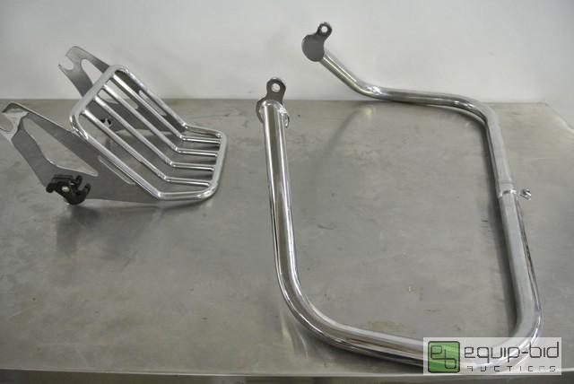 lot 265 image: Chrome Crash Bar and Luggage Rack Unknown Fit...