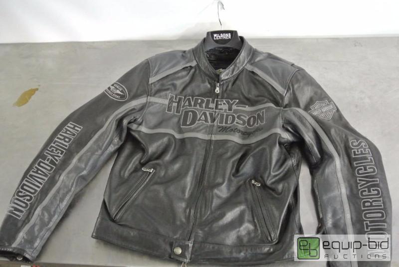 lot 280 image: Harley Davidson Leather Riding Jacket   Size ...