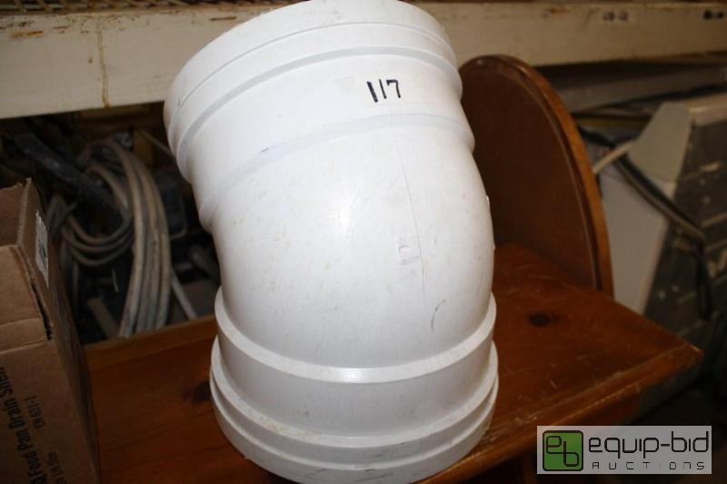 lot 117 image: 8 Sewer PVC 45 angle pipe...
