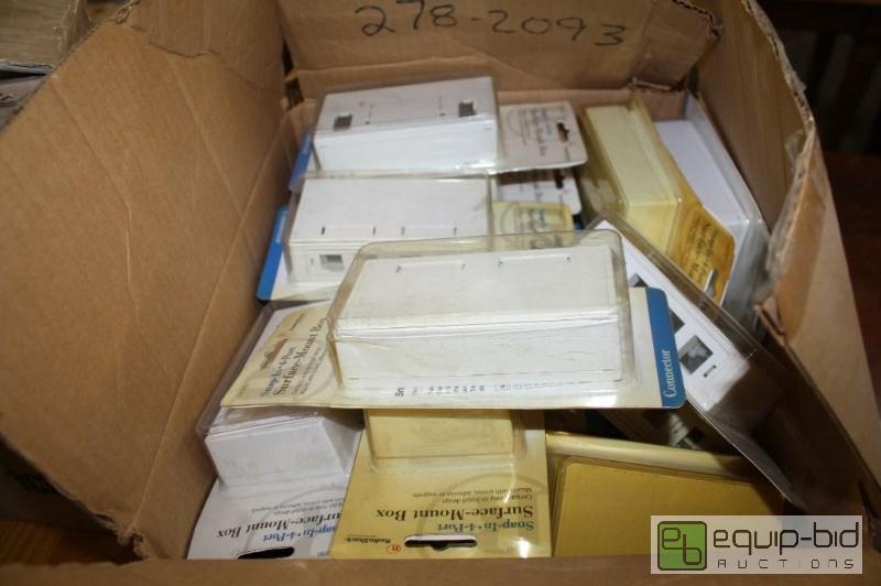 lot 125 image: Box Of Snap-In-4-Port surface-mount boxes...