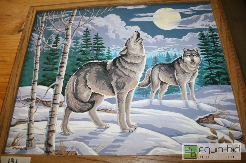 lot 131 image: Lot of 3 pictures Glass is missing off the h...