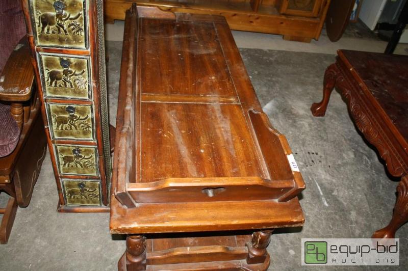 lot 137 image: Coffee table 58 L x 23 W x 20 T...