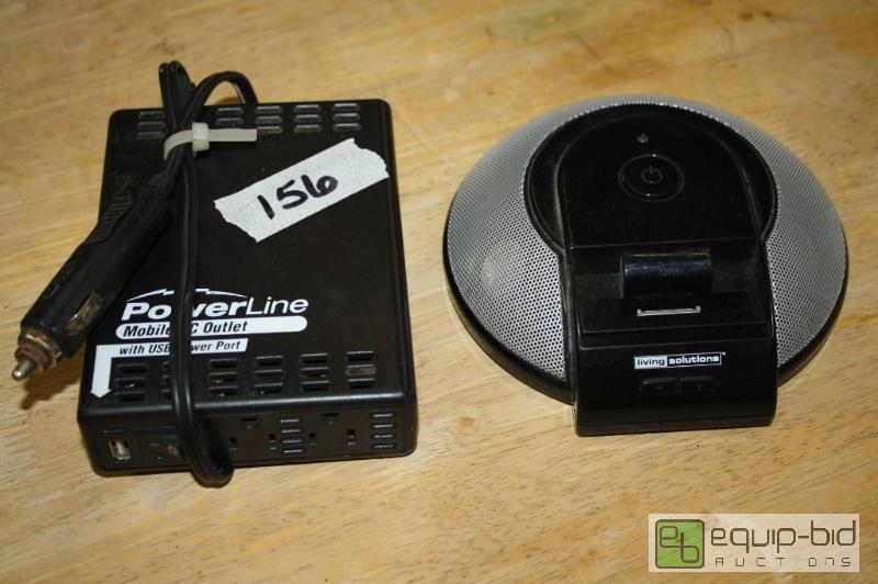 lot 156 image: Inverter &amp Ipod speaker...