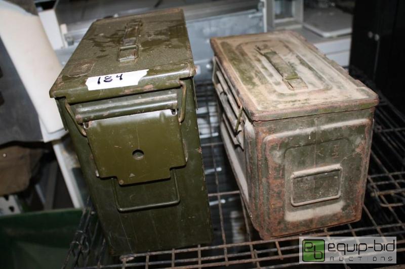 lot 184 image: Lot of 2 Empty Ammo Boxes...
