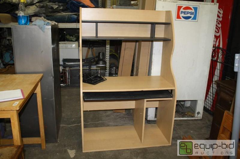 lot 210 image: Computer Desk with lamp 39 12 L x 19 D x 59 ...