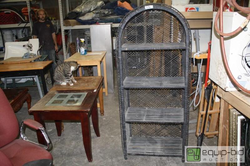lot 216 image: 2 piece chair and shelf...