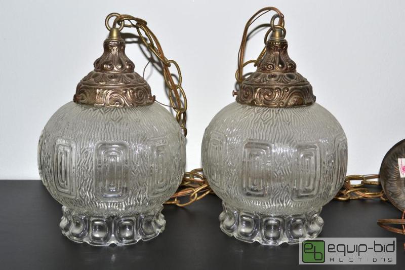 lot 5004 image: 1950s light fixture with wiring and ceiling m...