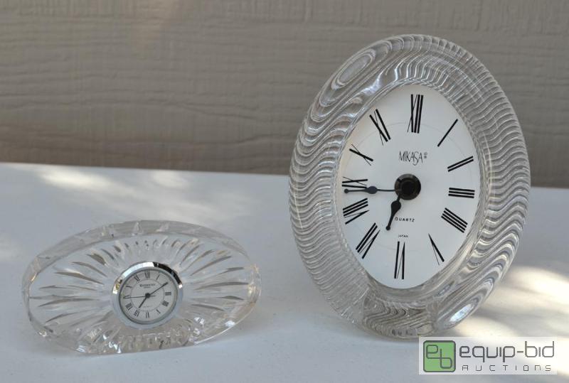 lot 5018 image: 2 Crystal Clocks  The Marquis by Waterford Sh...