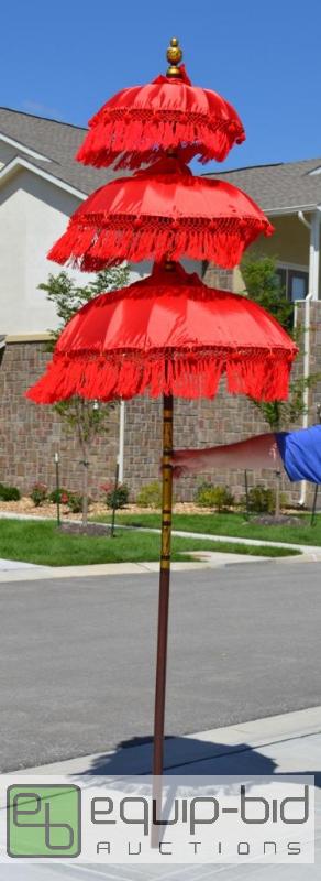 lot 5031 image: Red Balinese Ceremonial Umbrella - approximat...