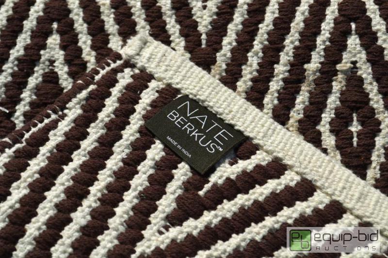 lot 5052 image: NEW Nate Berkus Brown &amp White Rug - 3 x ...
