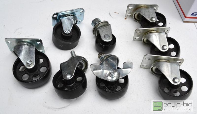lot 5078 image: 8 Cast Iron casters  Referring to the main ph...