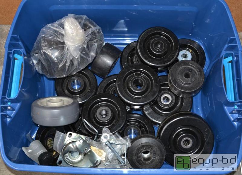 lot 5082 image: Bin of Wheels and parts - Approximately 15 la...